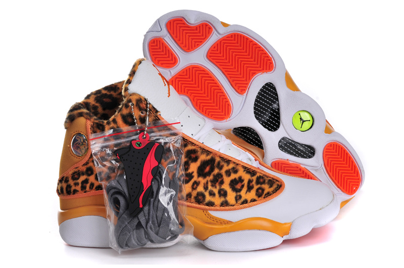Air Jordan 13 Women Shoes Yellow/White/Red Online
